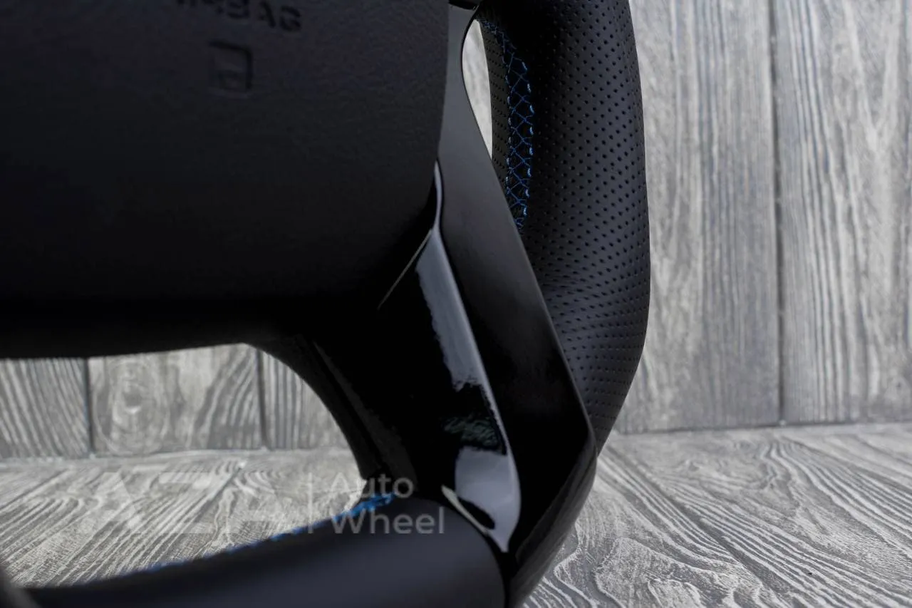 Steering wheel 2010+ Toyota 4Runner/Tacoma/Tundra/Sequoia Napa/Perforated leather/Blue stripe - Image 14