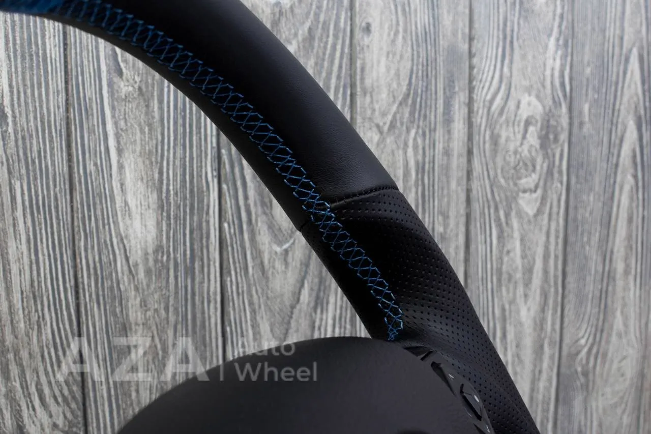 Steering wheel 2010+ Toyota 4Runner/Tacoma/Tundra/Sequoia Napa/Perforated leather/Blue stripe - Image 15