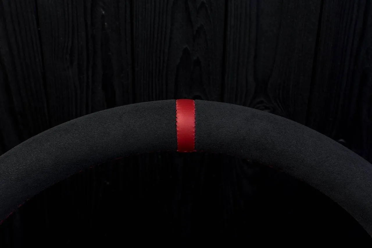 Steering wheel Toyota 4Runner/Tacoma/Tundra/Sequoia 2010+ Alcantara/Perforated leather/Red stripe - Image 7