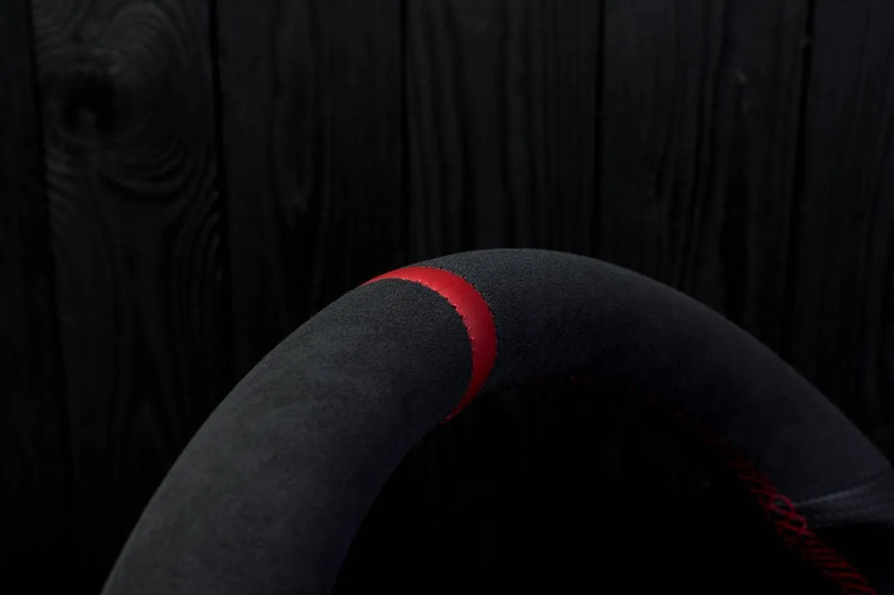 Steering wheel Toyota 4Runner/Tacoma/Tundra/Sequoia 2010+ Alcantara/Perforated leather/Red stripe - Image 8