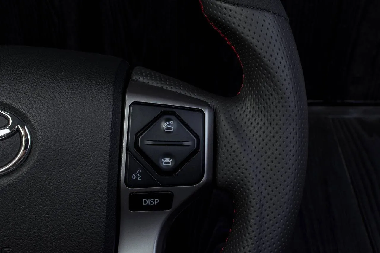 Steering wheel Toyota 4Runner/Tacoma/Tundra/Sequoia 2010+ Alcantara/Perforated leather/Red stripe - Image 10
