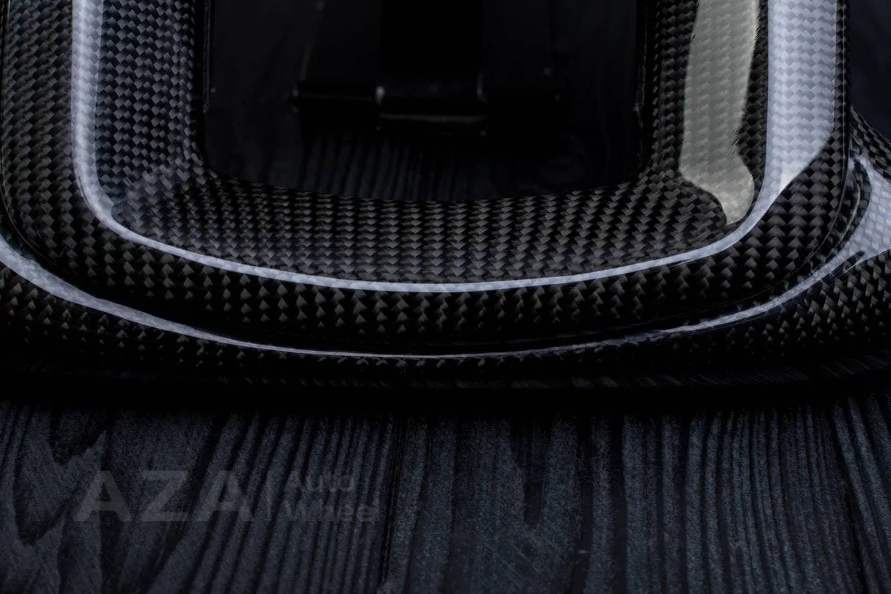 Steering wheel FORD RAPTOR 2015-2020 Carbon fiber/Perforated leather/Blue stripe - Image 16