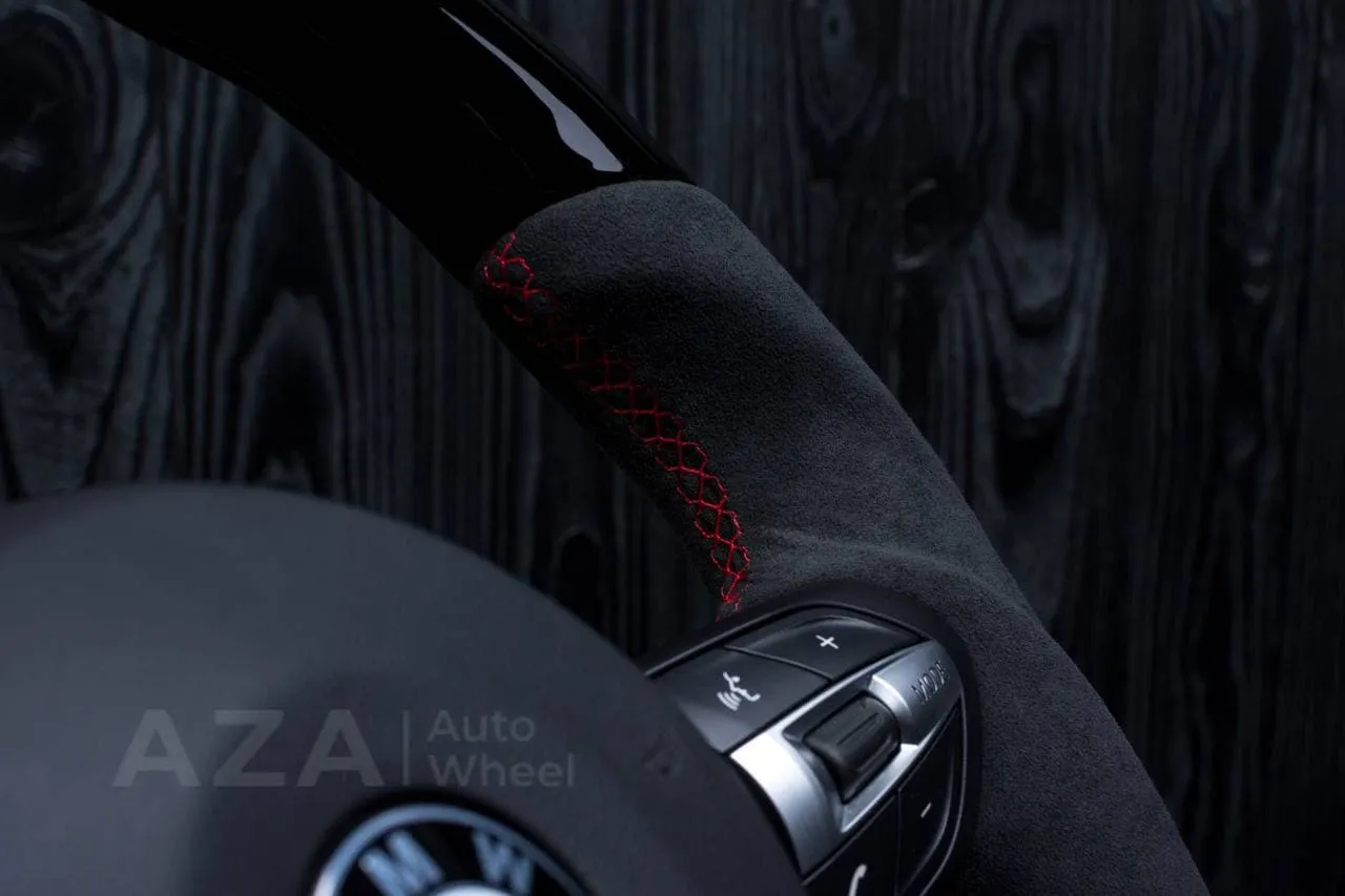 Steering wheel BMW F3X F2X Piano Black + Carbon trim Trim Alcantara/Carbon fiber/Black stripe - Image 13