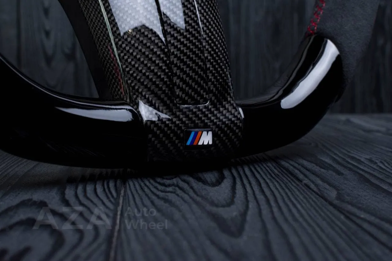 Steering wheel BMW F3X F2X Piano Black + Carbon trim Trim Alcantara/Carbon fiber/Black stripe - Image 12