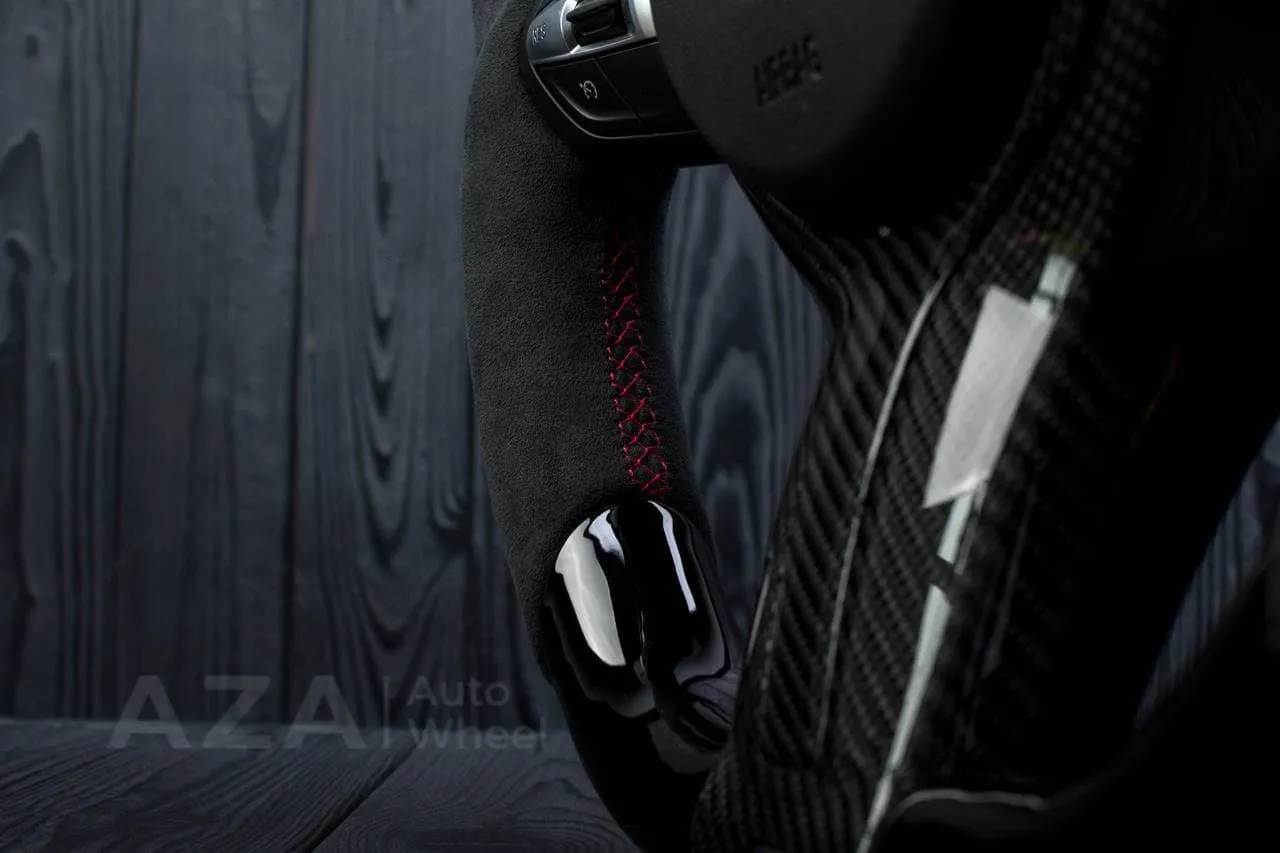 Steering wheel BMW F3X F2X Piano Black + Carbon trim Trim Alcantara/Carbon fiber/Black stripe - Image 9