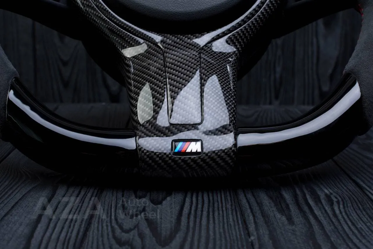 Steering wheel BMW F3X F2X Piano Black + Carbon trim Trim Alcantara/Carbon fiber/Black stripe - Image 7