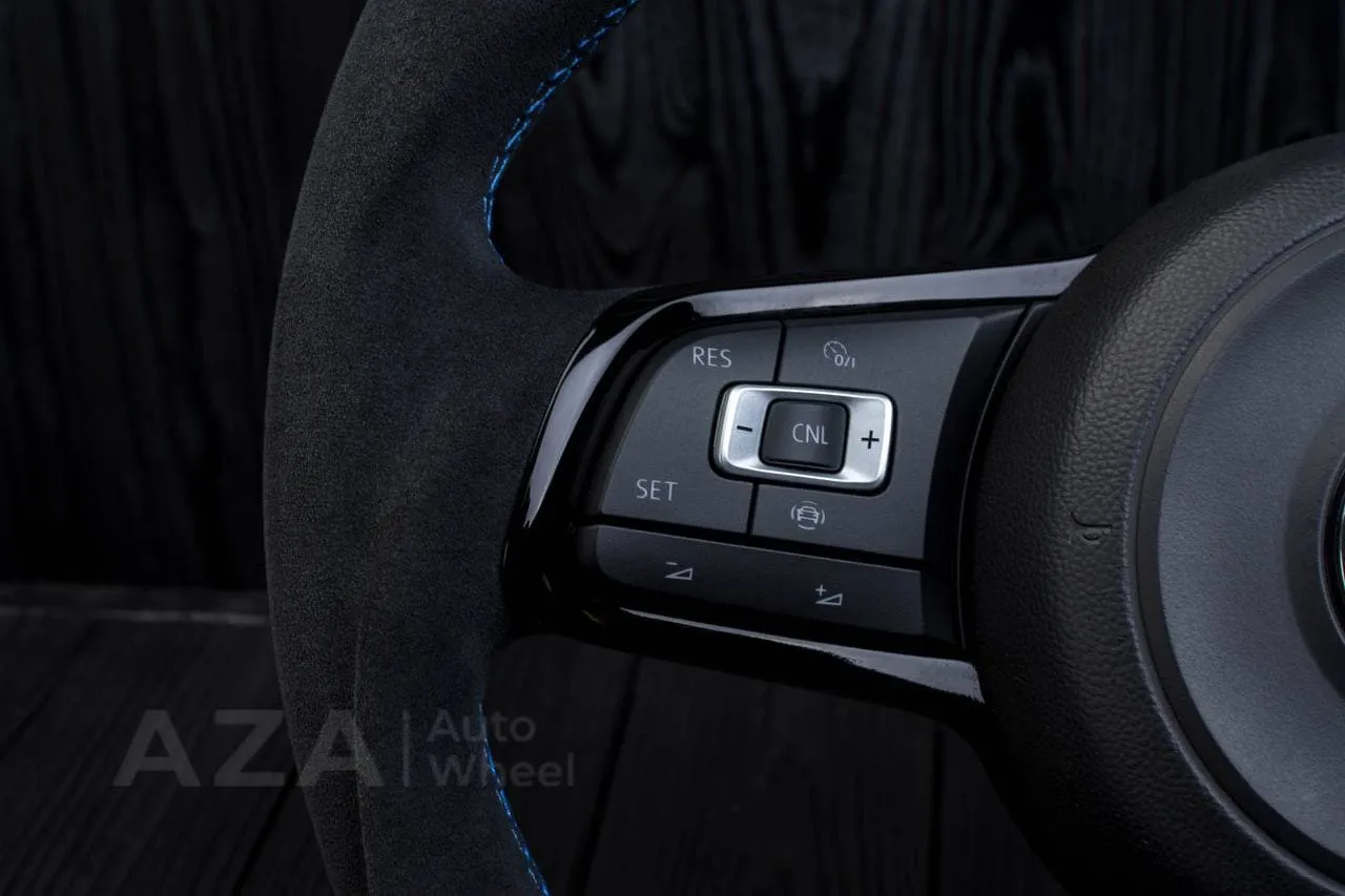 Custom Steering wheel Volkswagen MK7 GTI 2015-2019 Alcanatara/Blue stripe - Image 9