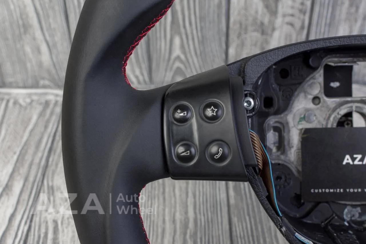 Custom Steering wheel Volkswagen MK5 GTI 2005-2009 Carbon fiber/Napa/Red stripe - Image 9