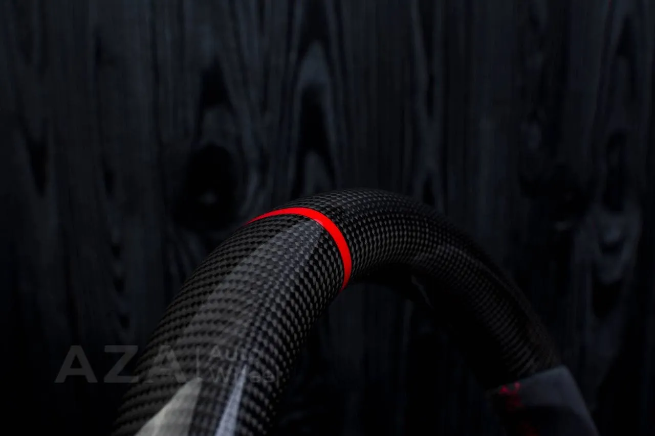 Steering wheel 2005 Corvette C6 Carbon fiber/Alcantara/Red stripe - Image 8