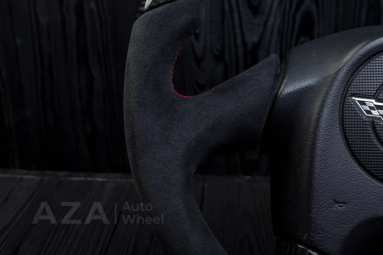 Steering wheel 2005 Corvette C6 Carbon fiber/Alcantara/Red stripe - Image 10