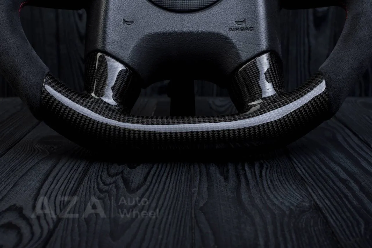 Steering wheel 2005 Corvette C6 Carbon fiber/Alcantara/Red stripe - Image 13
