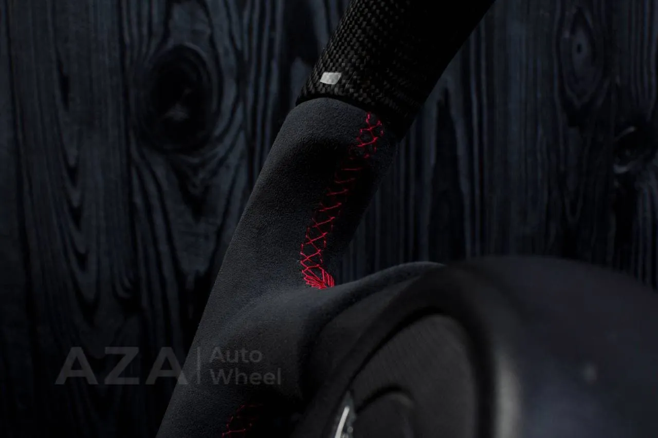 Steering wheel 2005 Corvette C6 Carbon fiber/Alcantara/Red stripe - Image 15