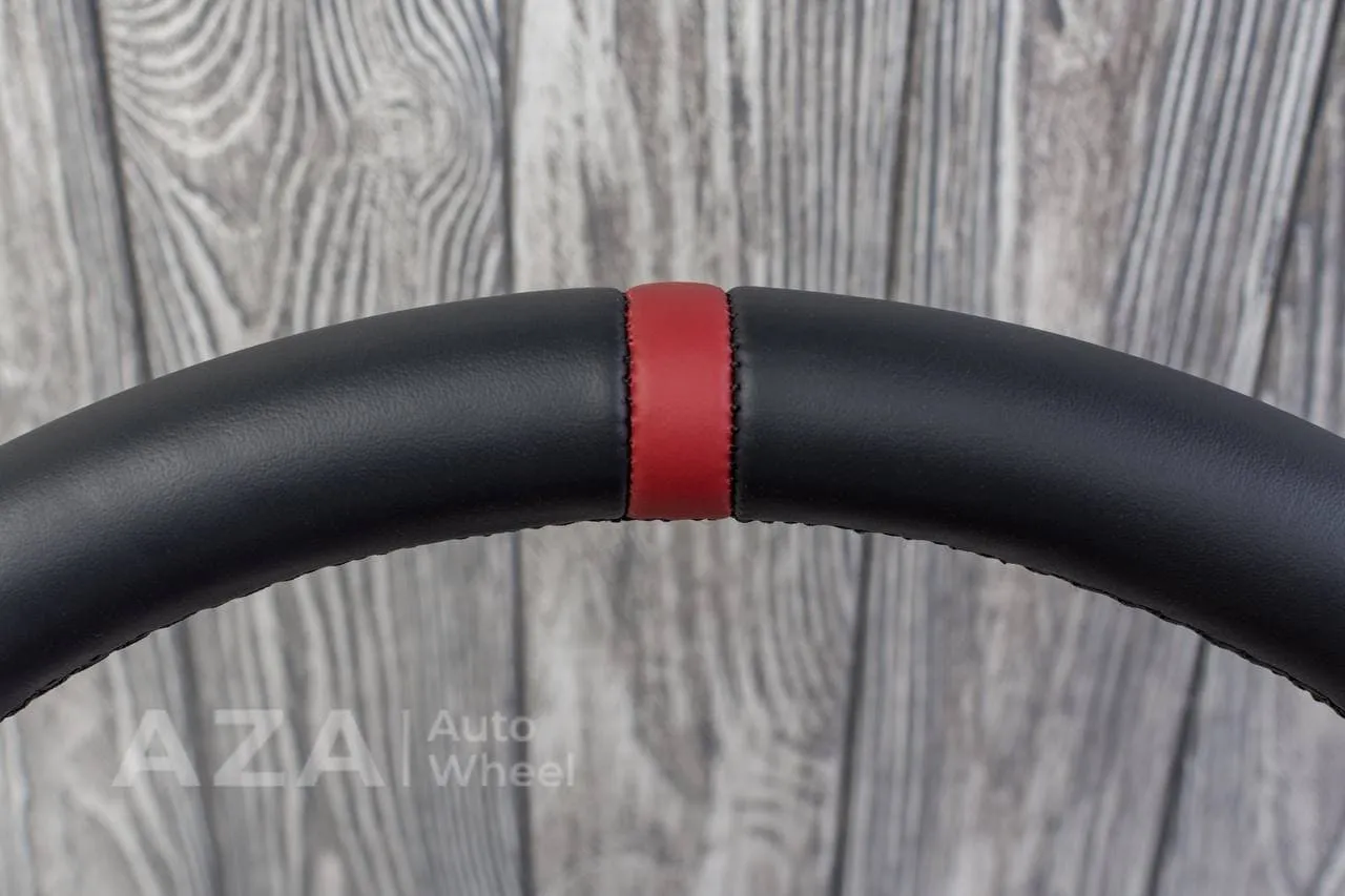 Steering Wheel Mercedes 2015+ C class E class GLC GLE CLA CLS CLASS Napa/Red stripe - Image 7