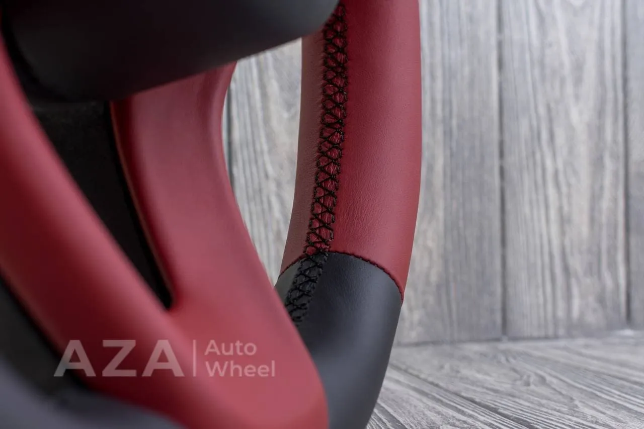 Steering Wheel Mercedes 2015+ C class E class GLC GLE CLA CLS CLASS Napa/Red stripe - Image 15