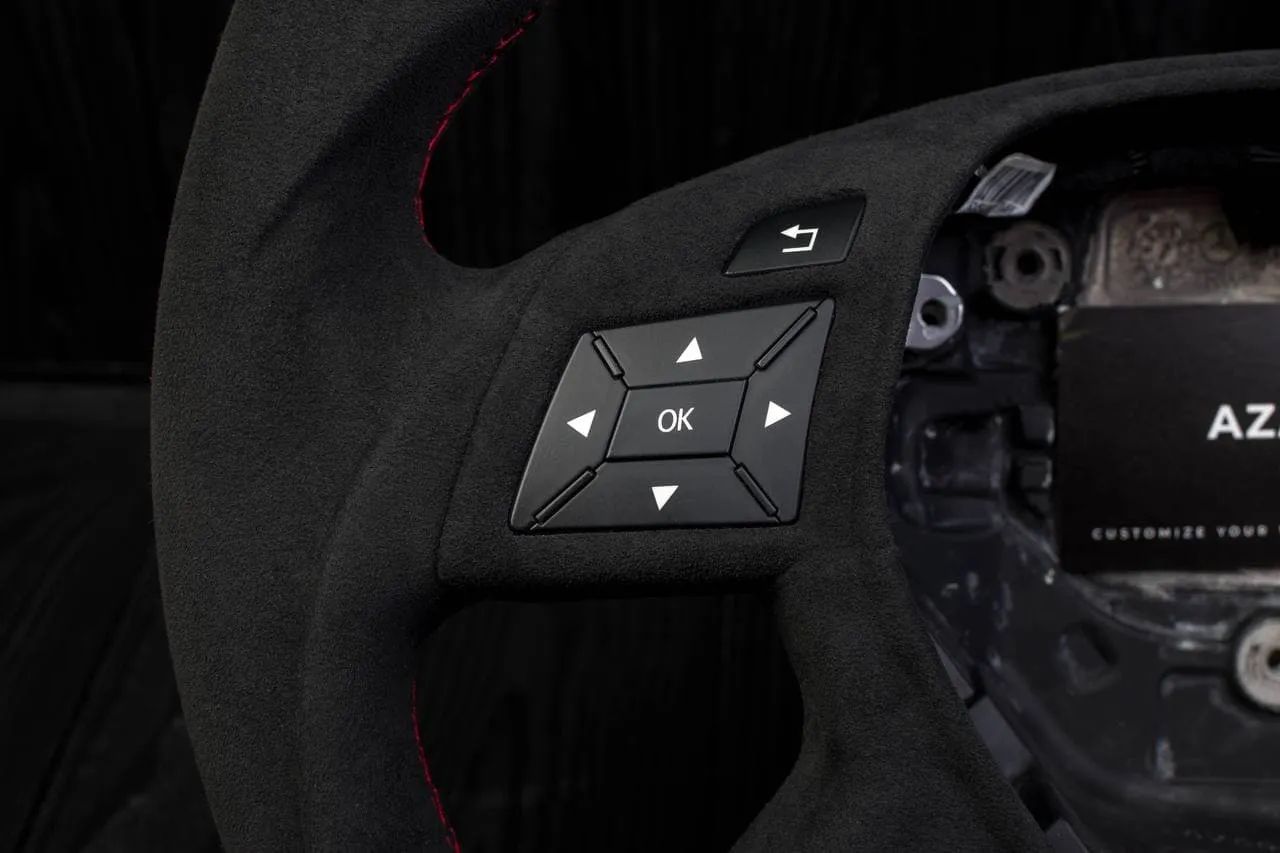 Steering Wheel Mercedes G63 ML63 GL550 GL63 ML550 ML350 AMG Custom сarbon fiber/Alcantara/Red stripe - Image 11