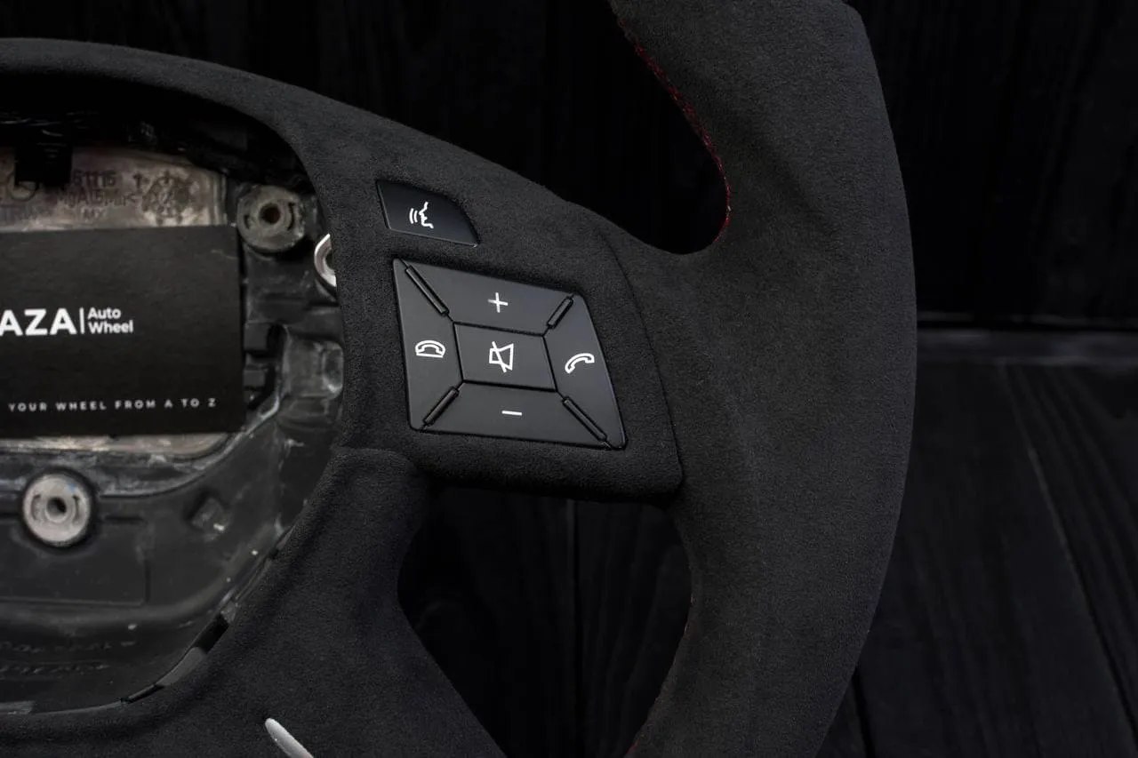 Steering Wheel Mercedes G63 ML63 GL550 GL63 ML550 ML350 AMG Custom сarbon fiber/Alcantara/Red stripe - Image 12