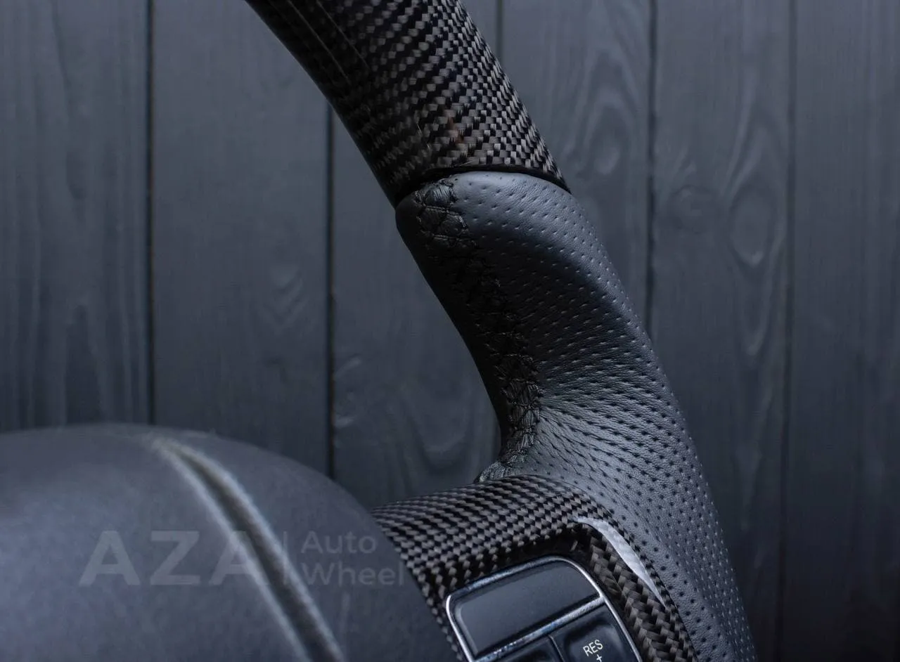 Steering wheel Dodge Ram 1500/2500/3500 2010-2018 Flat bottom,Non heated Napa/Carbon fiber/Orange stripe - Image 8