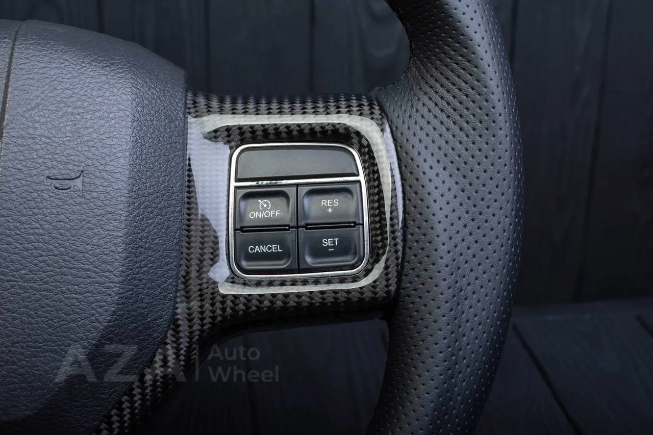 Steering wheel Dodge Ram 1500/2500/3500 2010-2018 Flat bottom,Non heated Napa/Carbon fiber/Orange stripe - Image 10