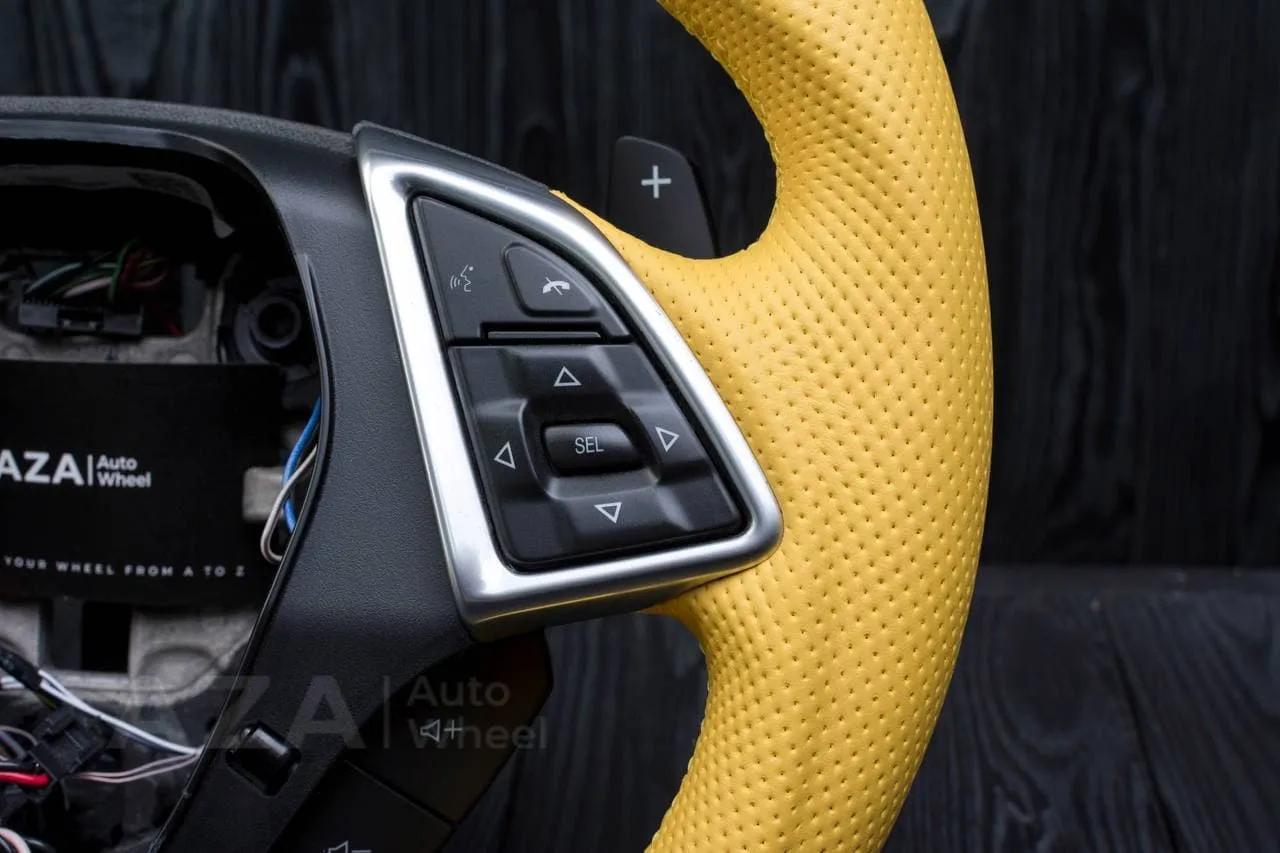 Steering wheel Chevrolet Camaro 2016+ Carbon fiber/Forged Carbon ZL1/SS trim/Perforated leather/Led screen - Image 15