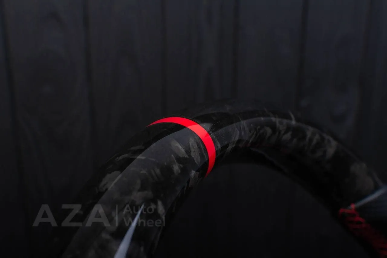 Steering wheel 2015+ Mustang Forged carbon fiber/Red details. (Less air bag/buttons) - Image 8