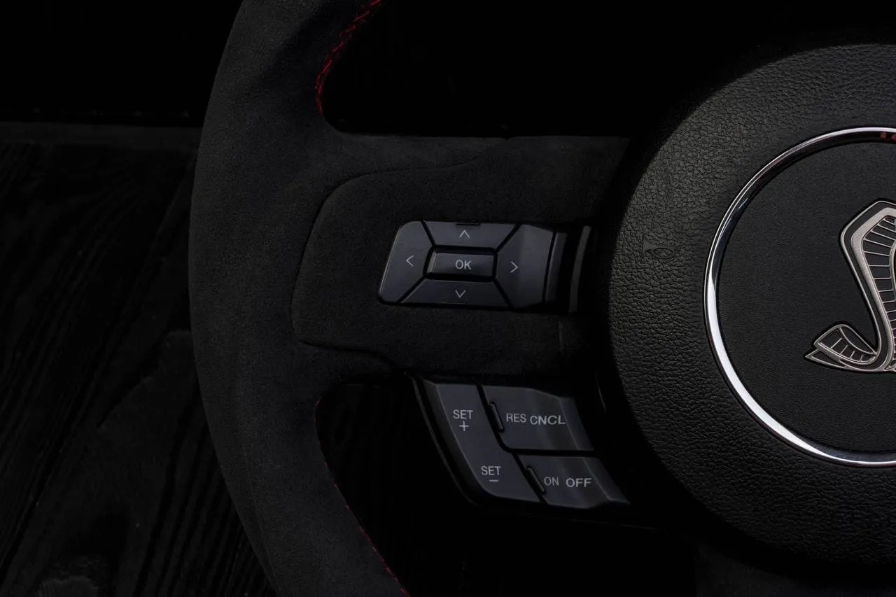 Steering wheel 2015+ Mustang custom unique carbon steering wheel + red details + alcantara trims and sides. (Less air bag/buttons) - Image 5