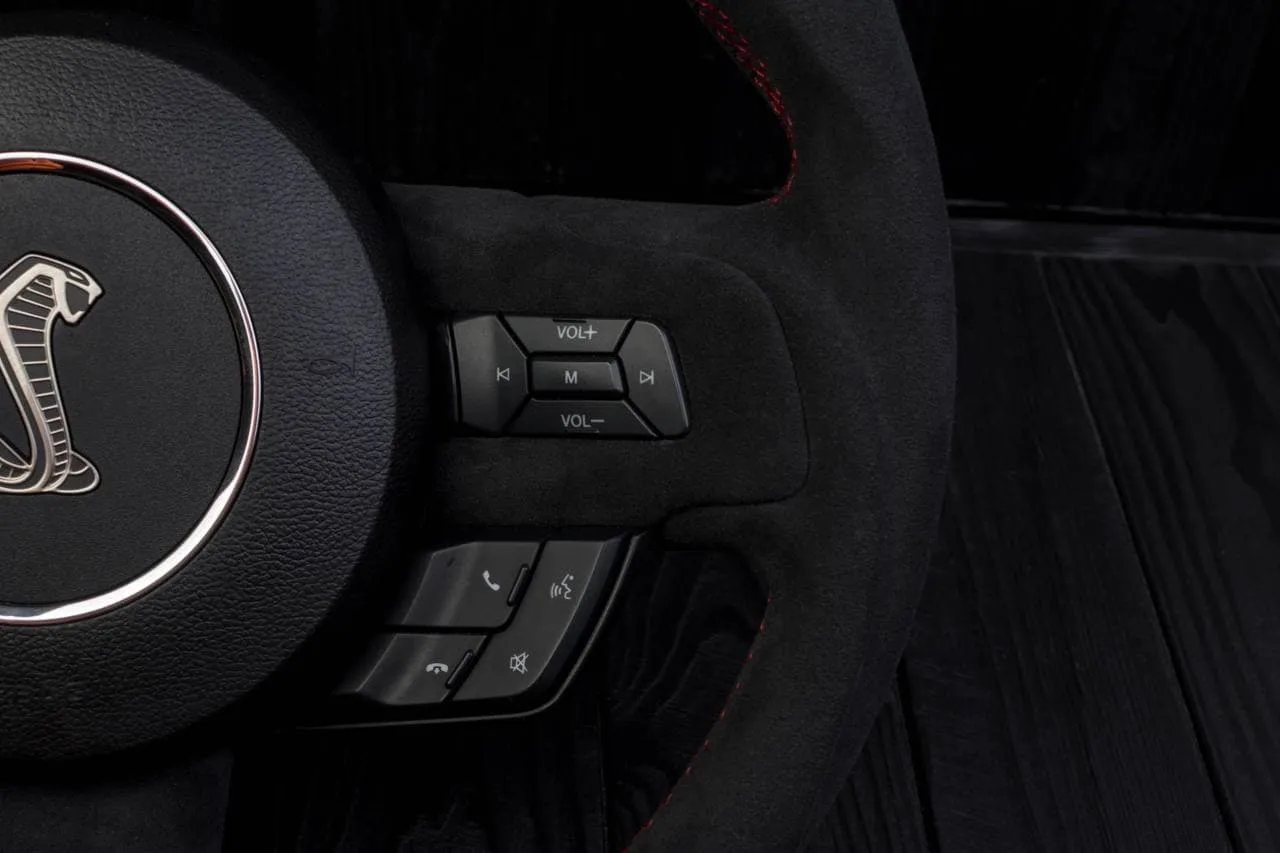 Steering wheel 2015+ Mustang custom unique carbon steering wheel + red details + alcantara trims and sides. (Less air bag/buttons) - Image 8