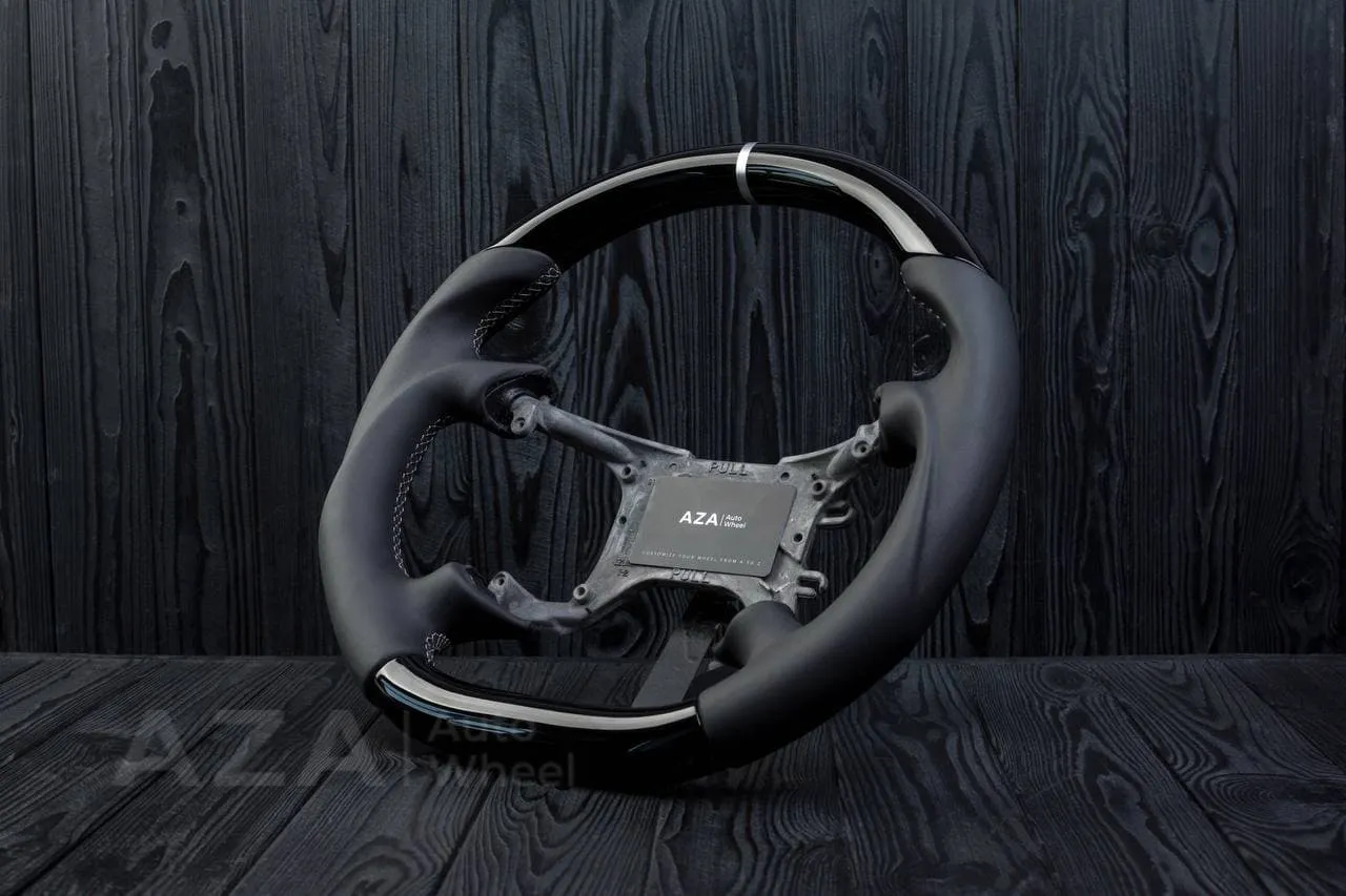 Steering wheel Ford Lightning/Ranger/Explorer 99-2004 Piano black Napa/Gray details (can be any color per request) - Image 3