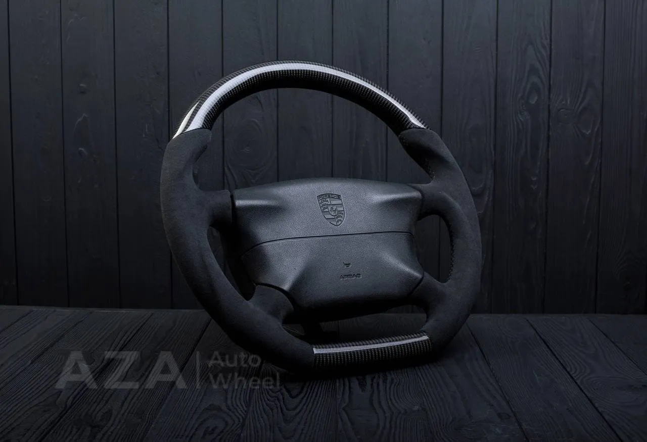 Steering wheel Porsche 911 968 944 964 S2 Turbo OEM Carbon fiber/Alcantara - Image 3