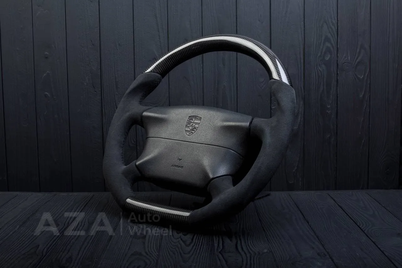 Steering wheel Porsche 911 968 944 964 S2 Turbo OEM Carbon fiber/Alcantara - Image 5