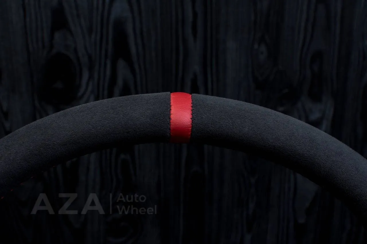 Steering wheel Volkswagen 2015-2019 MK7 GTI Alcanatara/Red stripe - Image 7