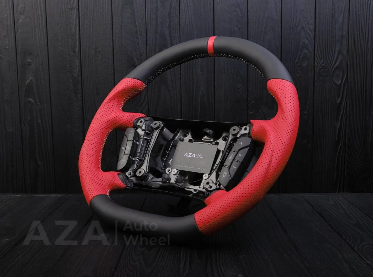 Steering wheel Chevrolet Impala 2006-2013 Napa/Perforated leather/Red stripe - Image 4