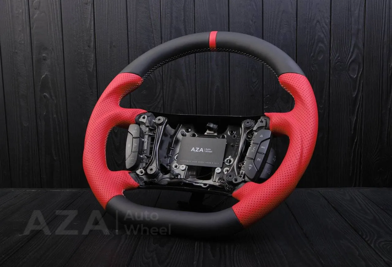 Steering wheel Chevrolet Impala 2006-2013 Napa/Perforated leather/Red stripe - Image 3