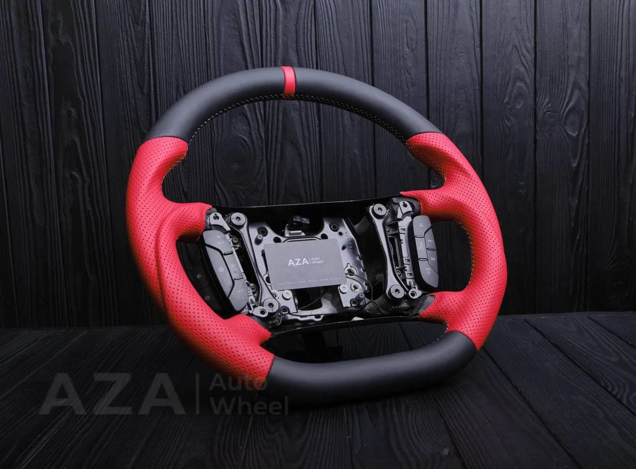 Steering wheel Chevrolet Impala 2006-2013 Napa/Perforated leather/Red stripe - Image 5