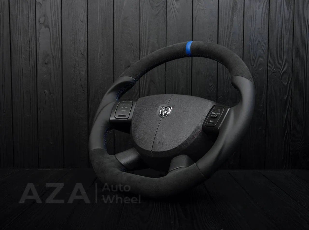 Steering Wheel Dodge 2004-2008 Napa/Alcantara/Blue stripe - Image 4