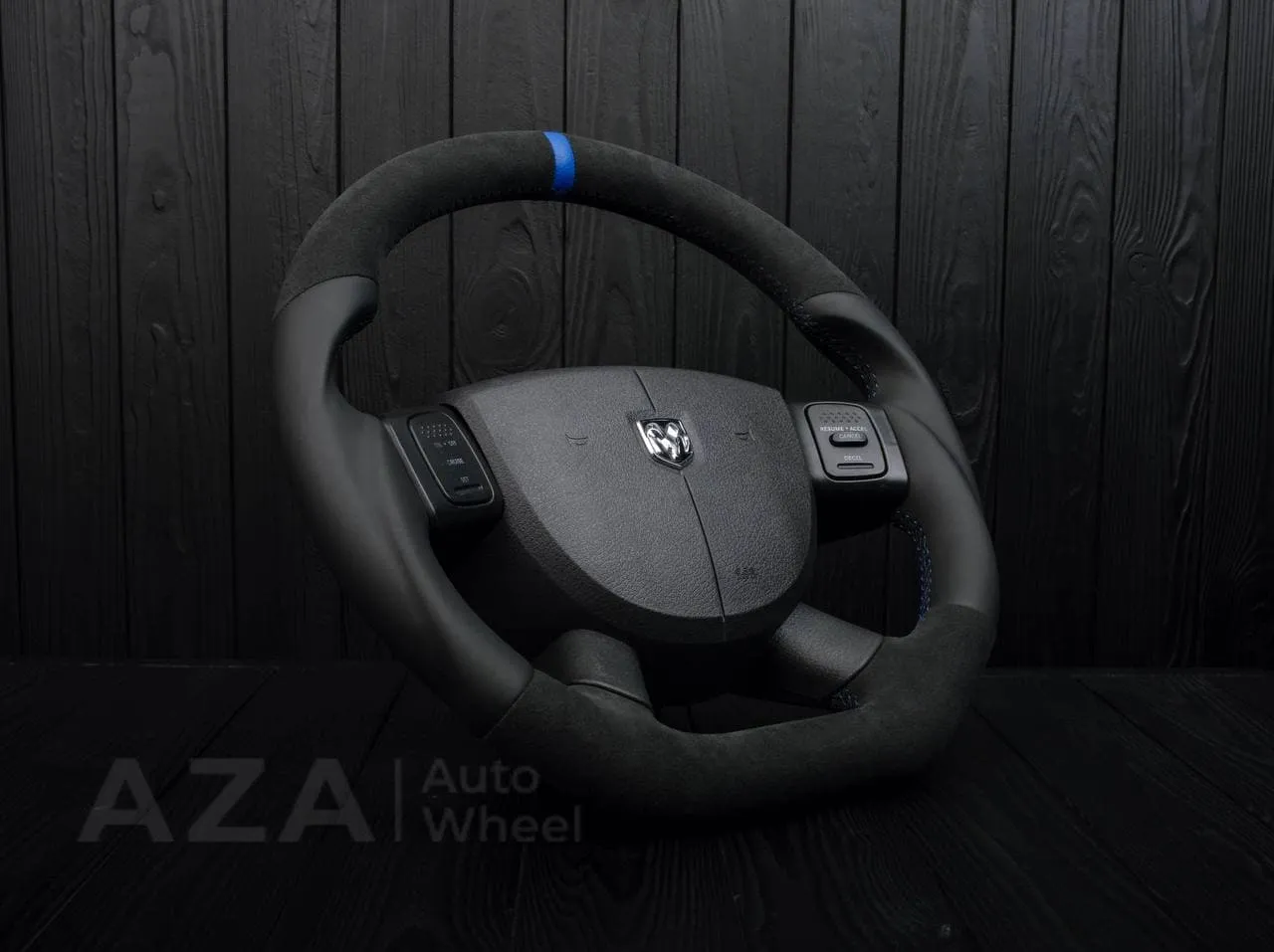 Steering Wheel Dodge 2004-2008 Napa/Alcantara/Blue stripe - Image 6