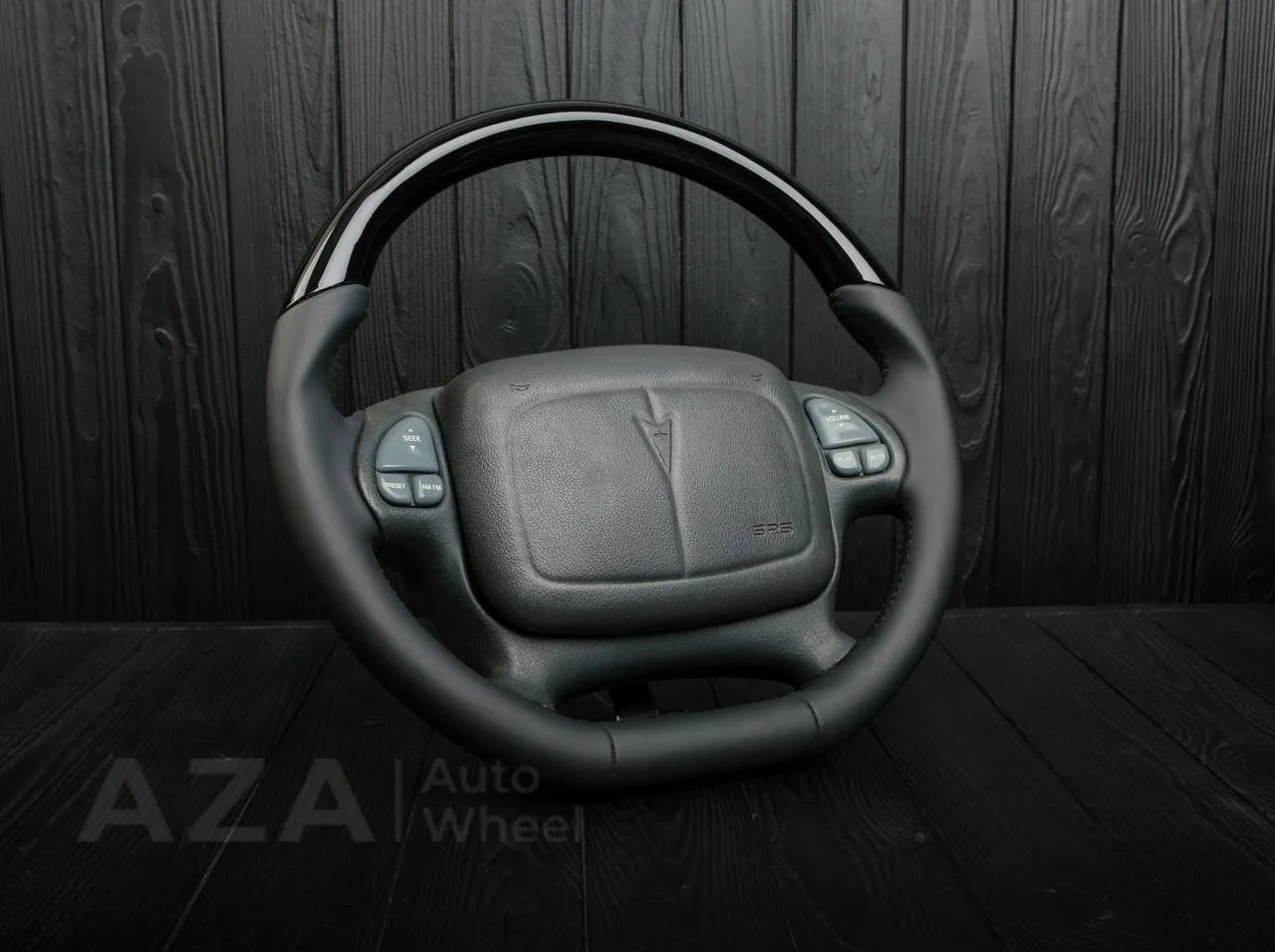 Steering wheel Chevrolet Camaro 2000-2002 (can be any color stripe and stitch) Napa/Gloss black - Image 6