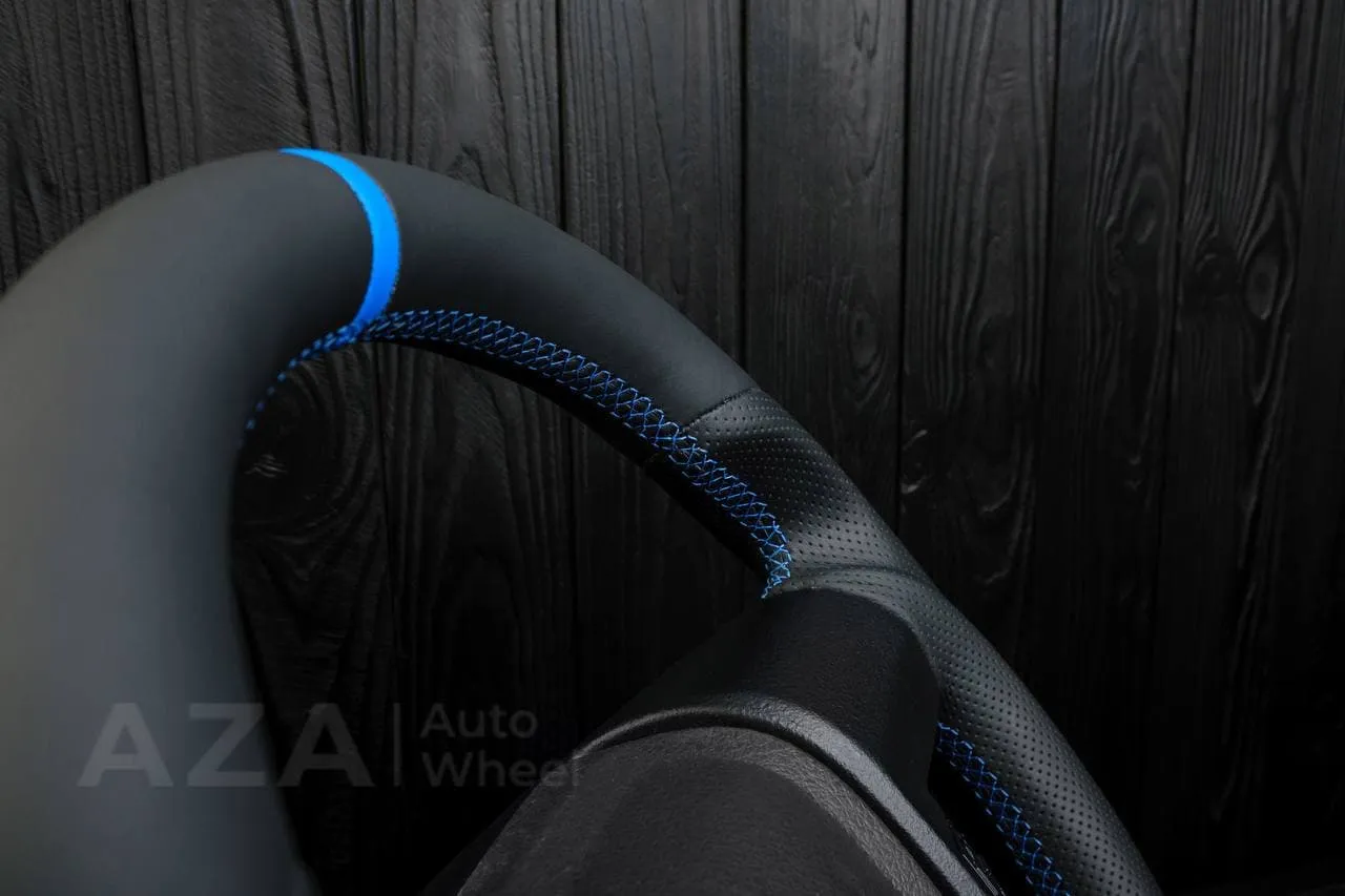 Steering wheel FORD RAPTOR 2011-2014 Napa/Perforated leather/Blue stripe - Image 9