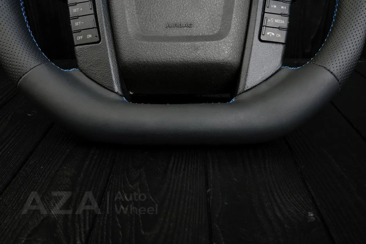 Steering wheel FORD RAPTOR 2011-2014 Napa/Perforated leather/Blue stripe - Image 11