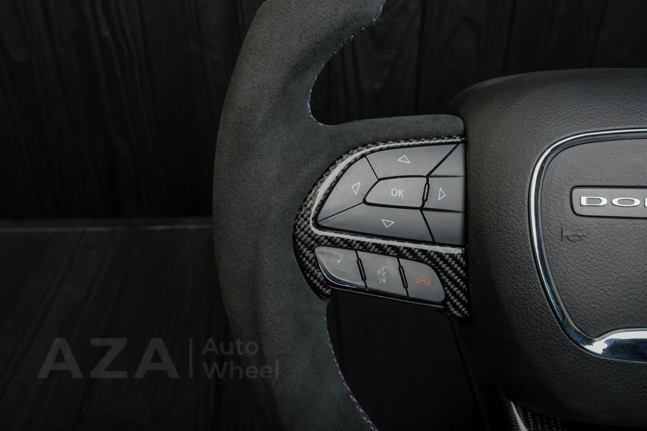 Steering wheel 2015+ Dodge Charger/Challenger/Durango Carbon fiber/Alcantara/M stripe - Image 5
