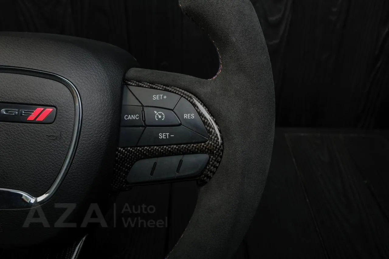 Steering wheel 2015+ Dodge Charger/Challenger/Durango Carbon fiber/Alcantara/M stripe - Image 6