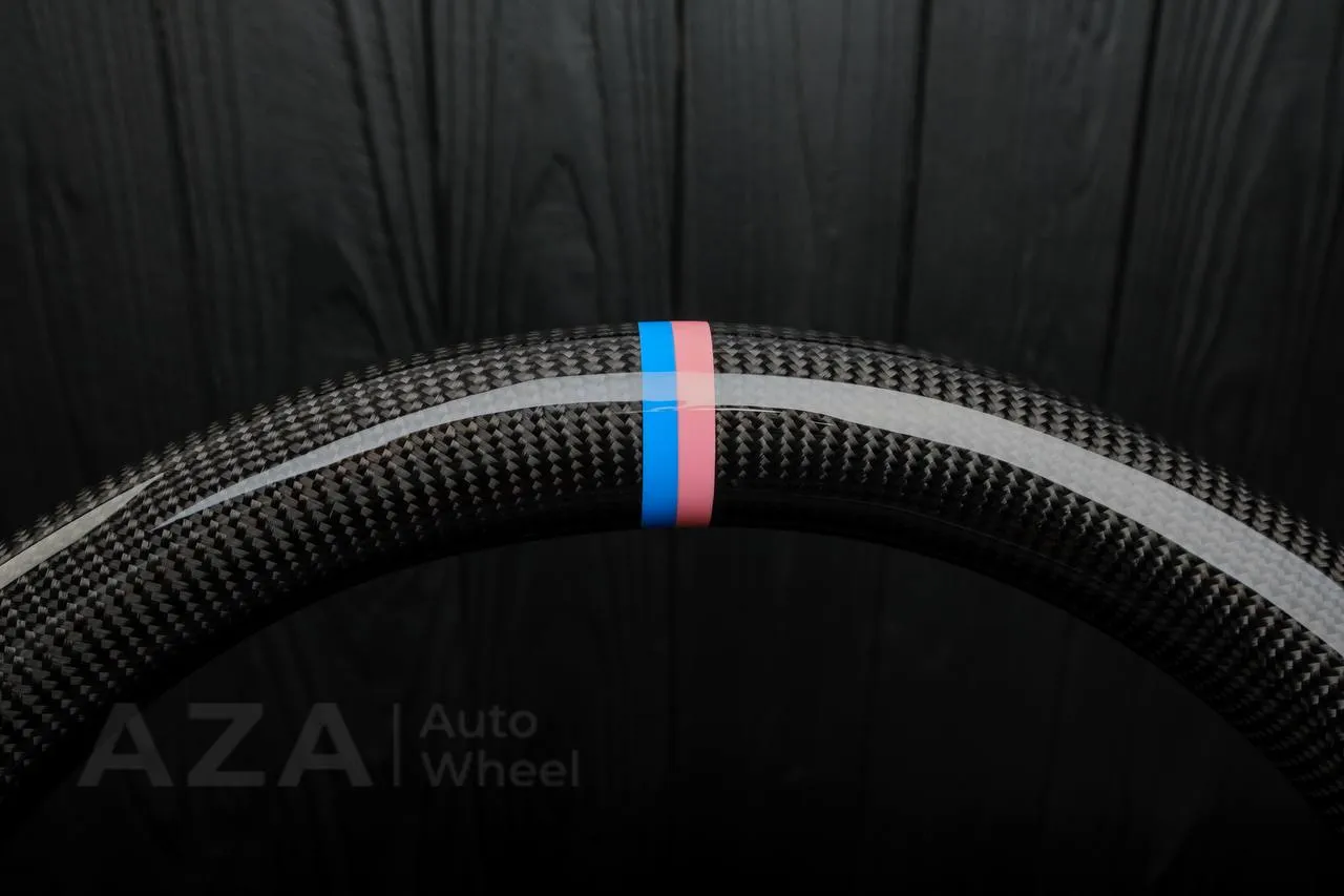 Steering wheel 2015+ Dodge Charger/Challenger/Durango Carbon fiber/Alcantara/M stripe - Image 7