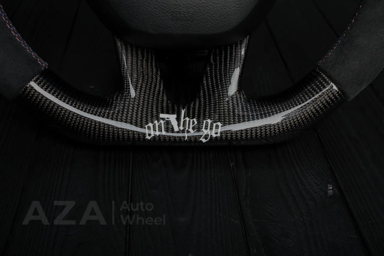 Steering wheel 2015+ Dodge Charger/Challenger/Durango Carbon fiber/Alcantara/M stripe - Image 8