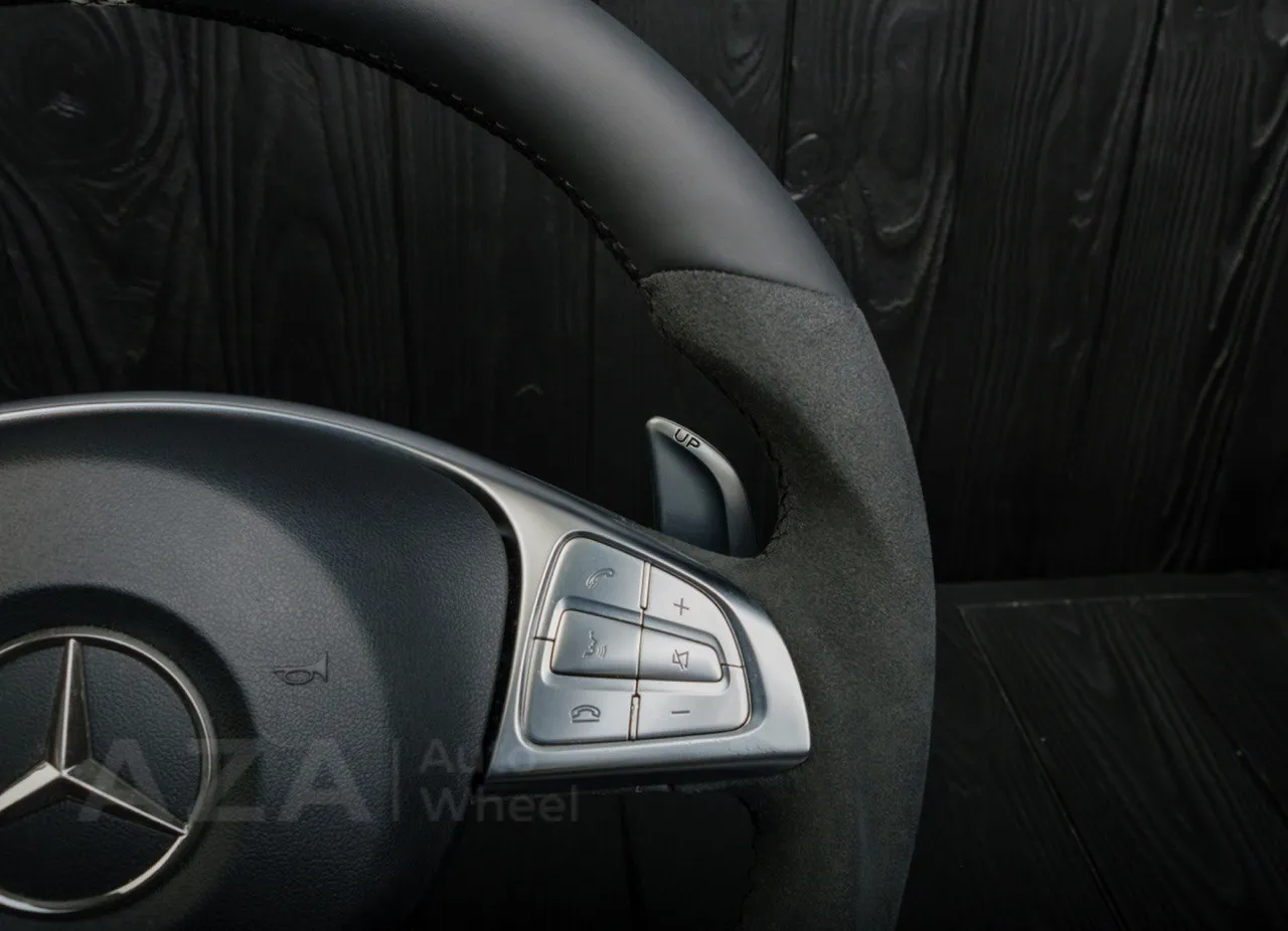 Steering Wheel Mercedes AMG C63 E63 GLE63 GLS63 CLS63 S63 Carbon Fiber/Alcantara/Gray Stripe - Image 8