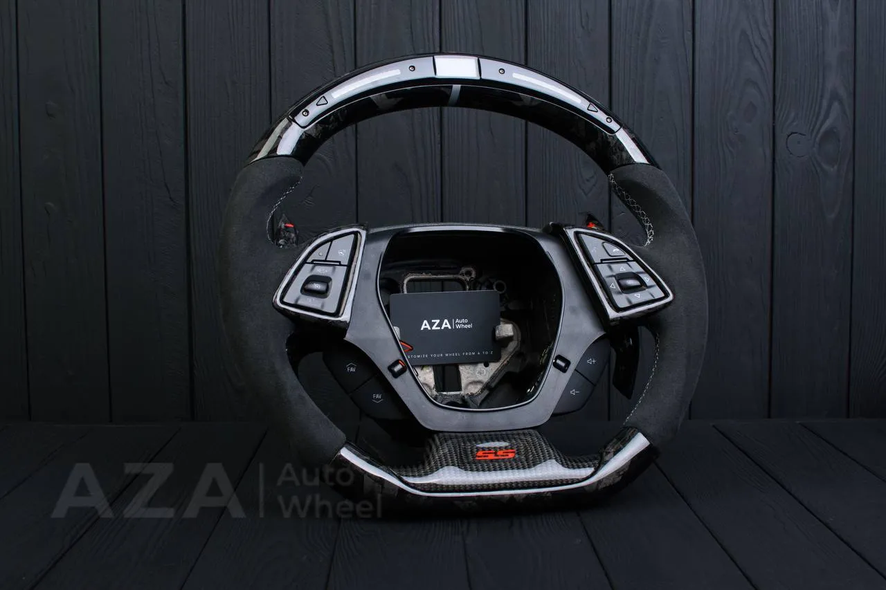 Steering wheel Chevrolet Camaro 2016+ Carbon fiber/Forged Carbon ZL1/SS trim/Alcantara/Led screen - Image 4