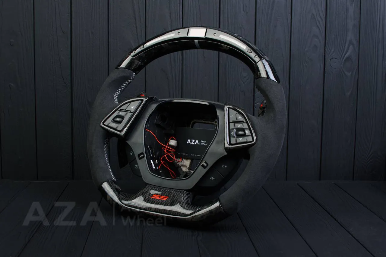 Steering wheel Chevrolet Camaro 2016+ Carbon fiber/Forged Carbon ZL1/SS trim/Alcantara/Led screen - Image 6