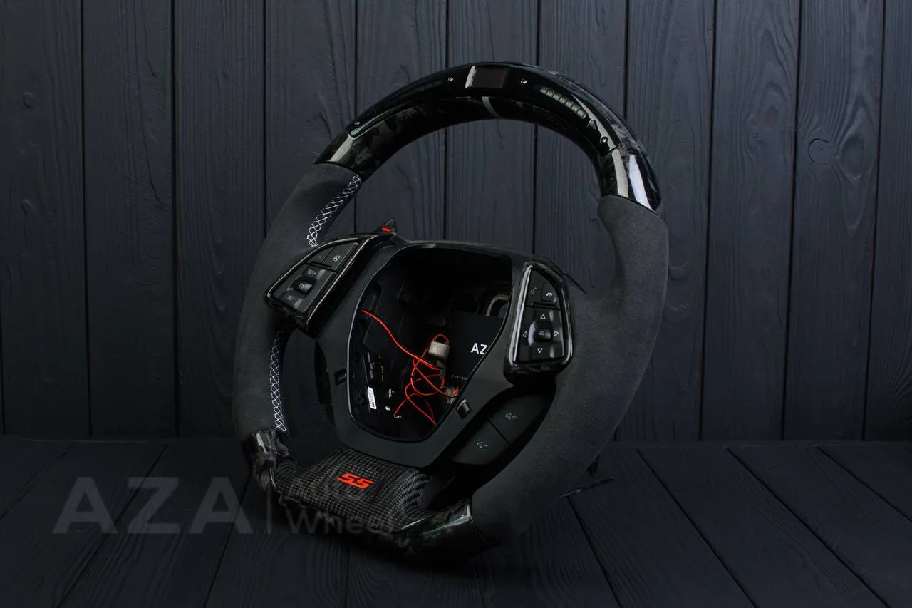 Steering wheel Chevrolet Camaro 2016+ Carbon fiber/Forged Carbon ZL1/SS trim/Alcantara/Led screen - Image 7