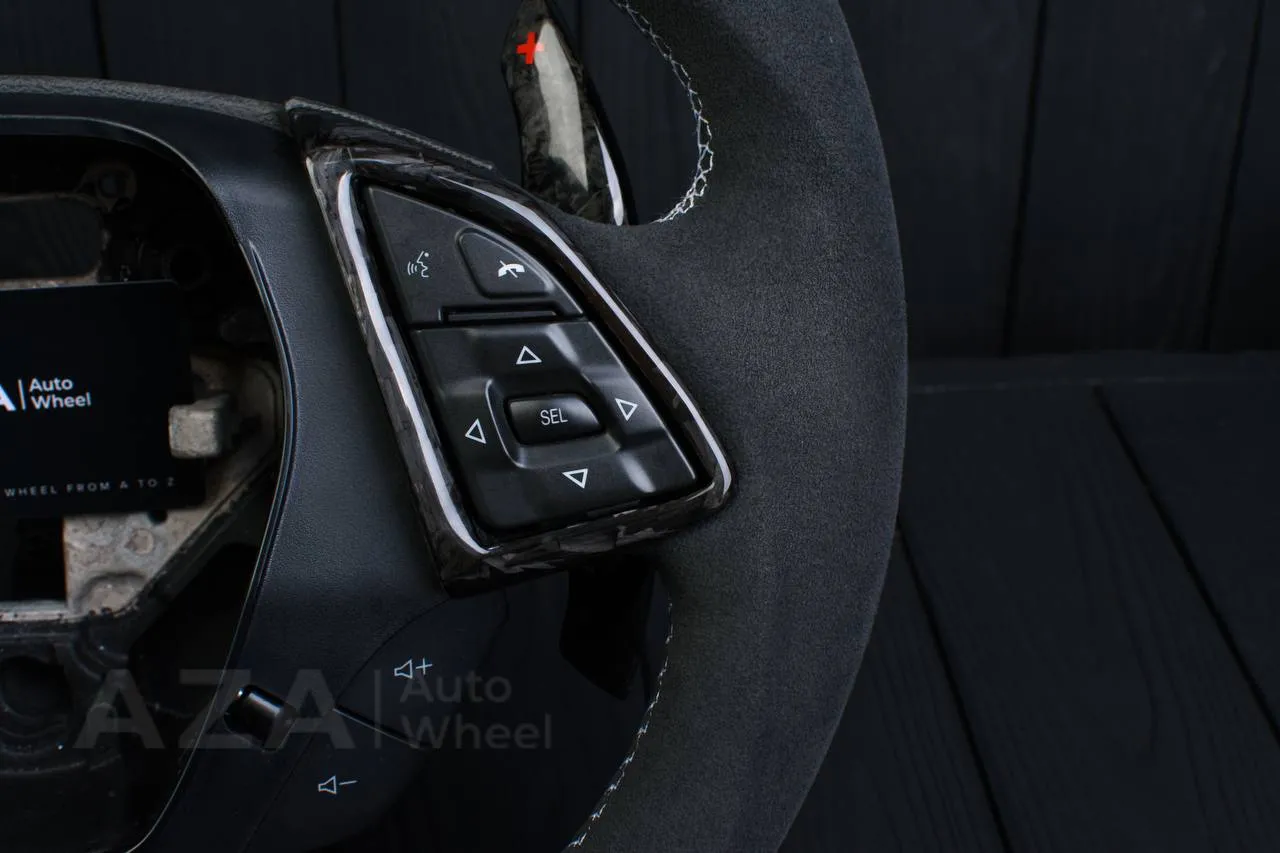 Steering wheel Chevrolet Camaro 2016+ Carbon fiber/Forged Carbon ZL1/SS trim/Alcantara/Led screen - Image 10