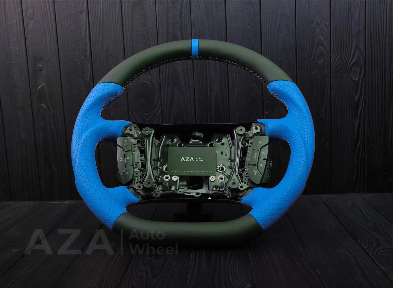 Steering wheel Chevrolet Impala 2006-2013 Napa/Perforated leather/Blue stripe - Image 5