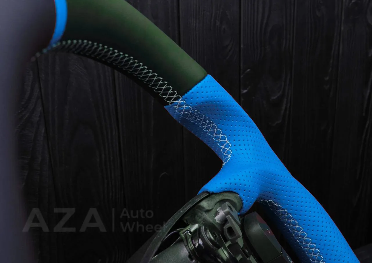 Steering wheel Chevrolet Impala 2006-2013 Napa/Perforated leather/Blue stripe - Image 8