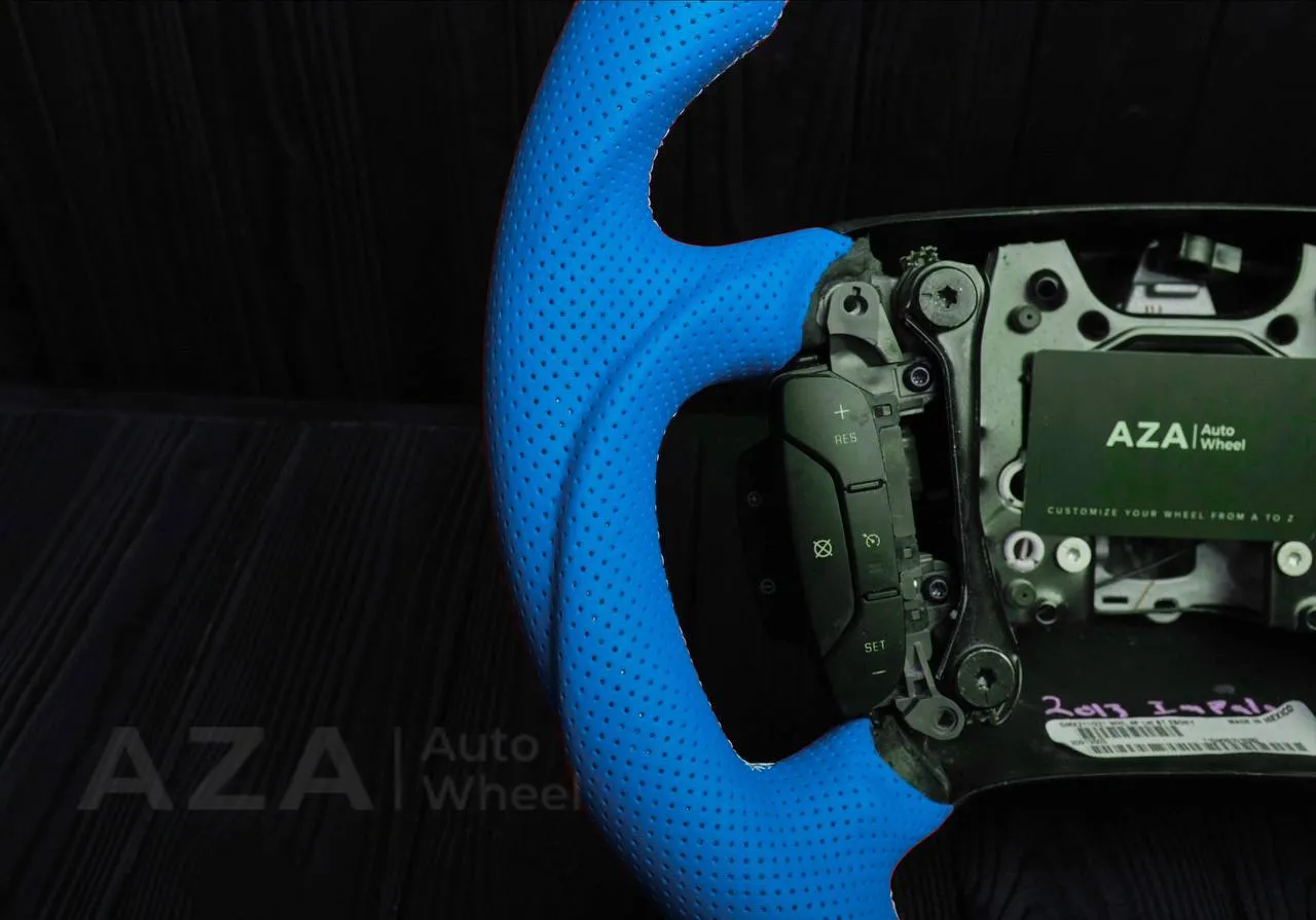 Steering wheel Chevrolet Impala 2006-2013 Napa/Perforated leather/Blue stripe - Image 9